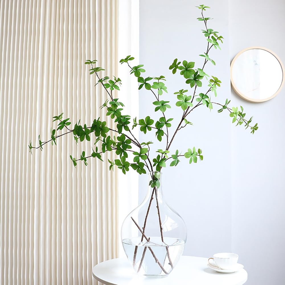 WillingYou フェイクグリーン ドウダンツツジ 超 リアル H120cm 人工 観葉植物 2本入 枝 フェイク グリーン 玄関 飾り 店舗 ディスプレイ 造花インテリア 緑 グリーン