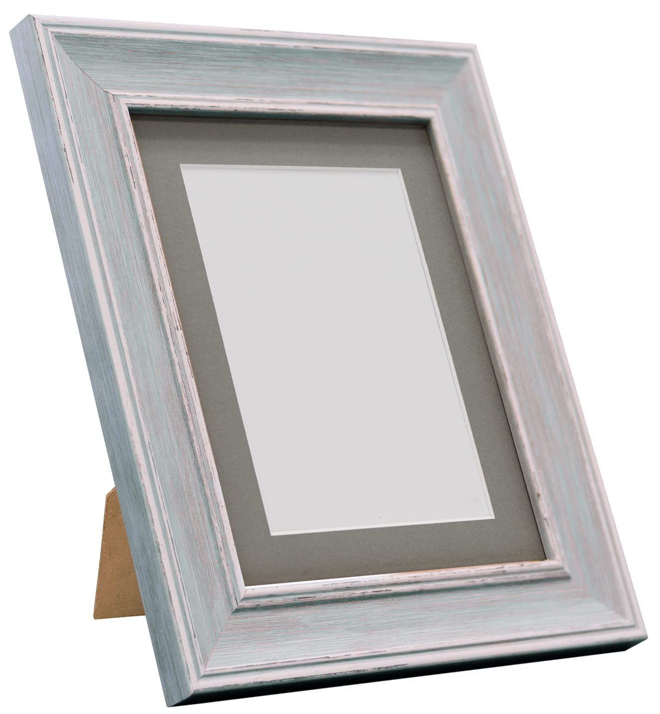 FRAMES BY POST Scandi Vintage Picture Photo and Poster Frame, Recycled Plastic, Distressed Blue with Dark Grey Mount - Image 2