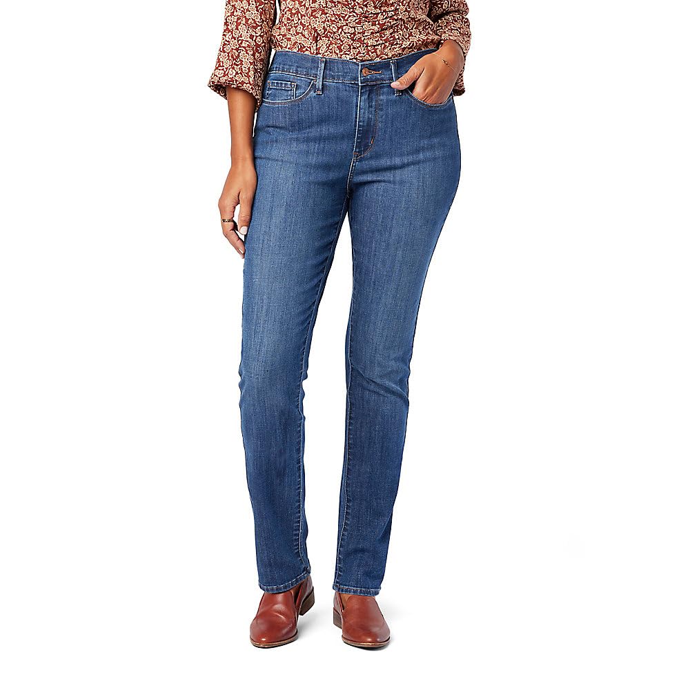Women's '03 Essential Classic Slim Taper Jeans Mid-Rise Stretch Denim (Also Available in Plus