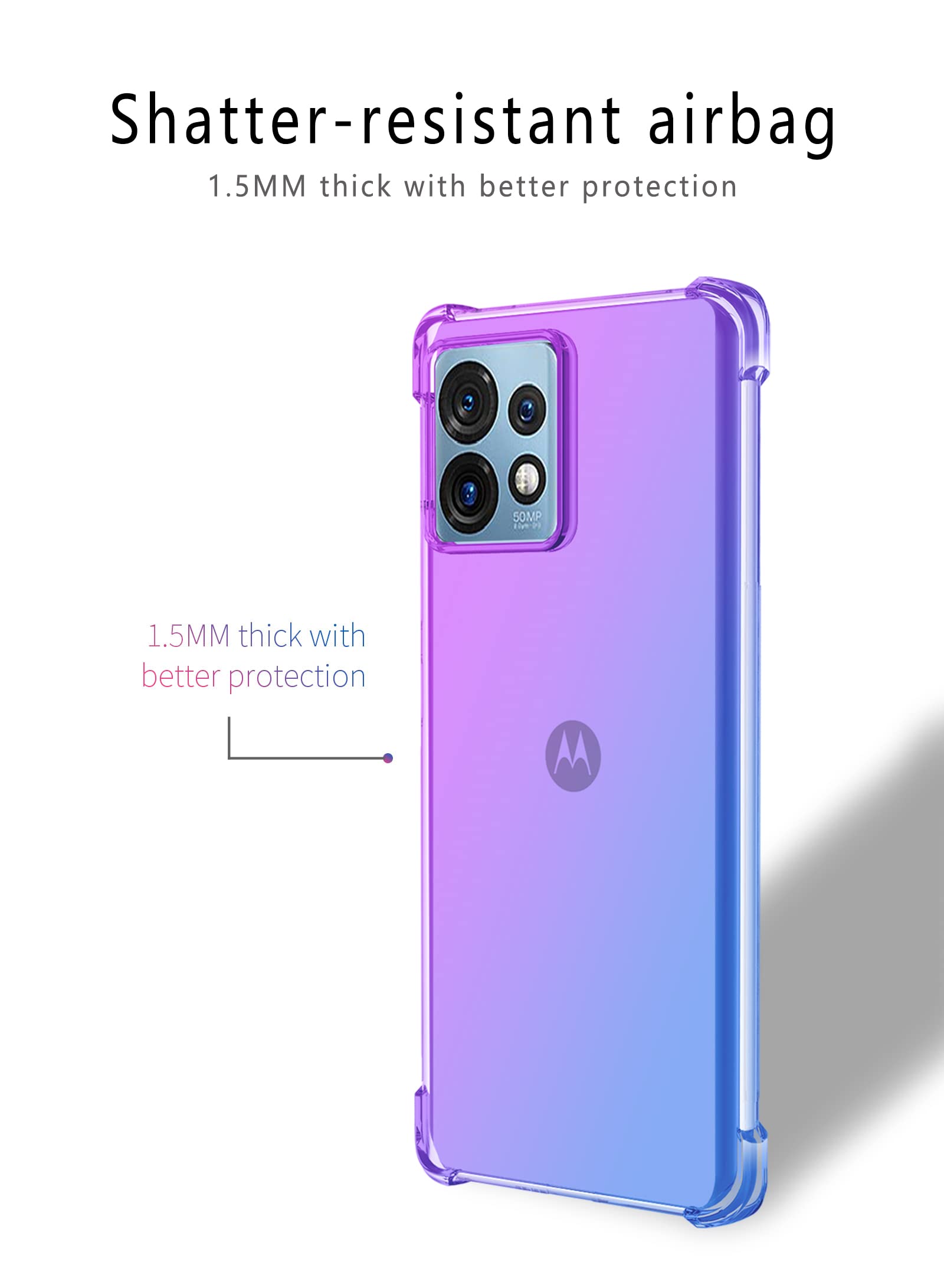 HAOYE Cover Per Motorola Moto Edge 40 Pro, Custodia In TPU A Gradiente