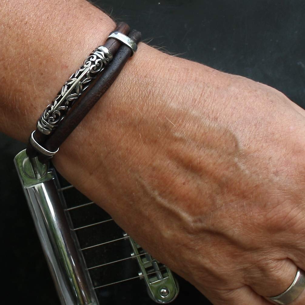 Echt Leder-Armband XO R Braun Männer Herren