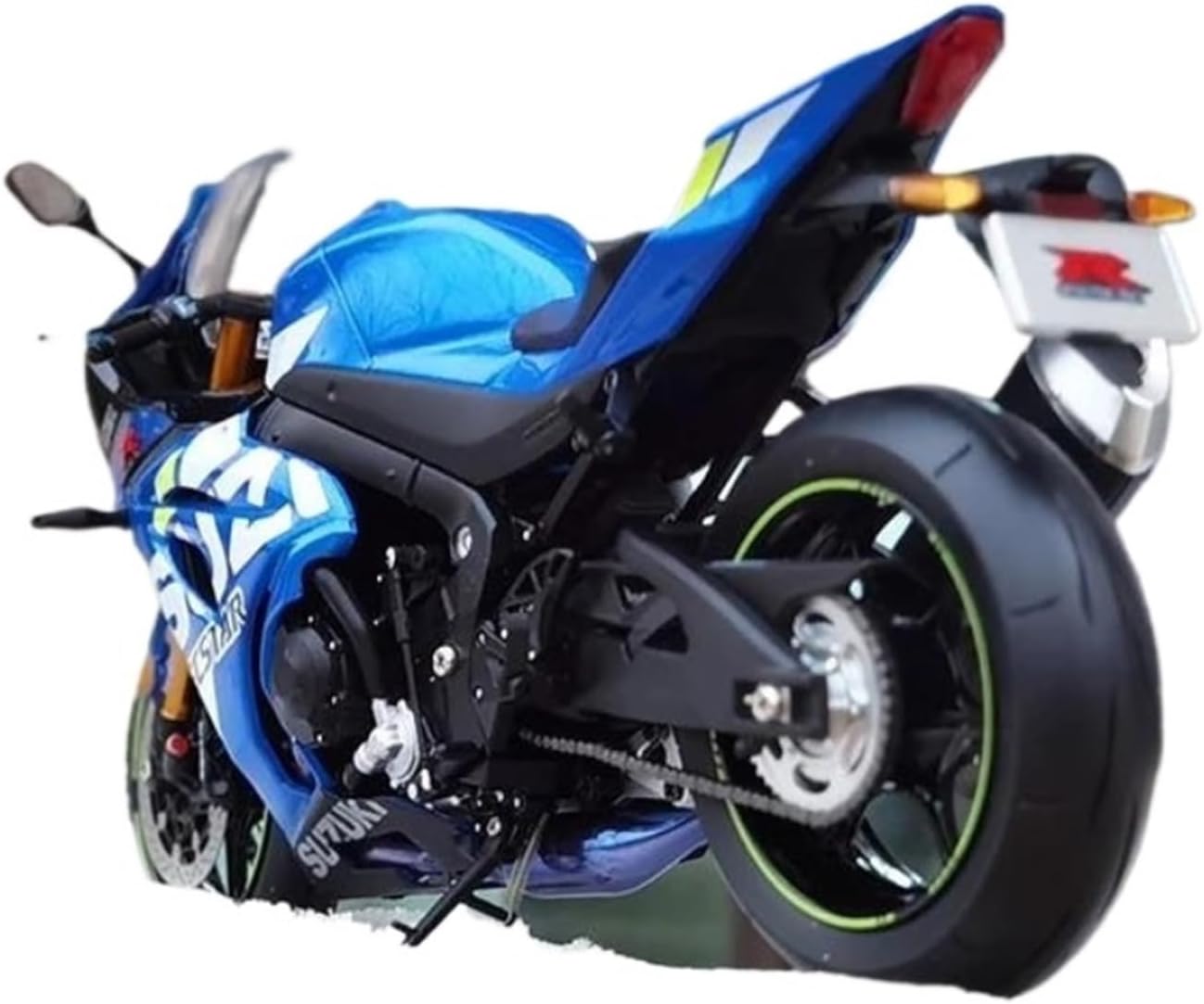 Scale Model 1:12 Scale for Suzuki GSX-R1000 Motorcycle Model Kit Blue Static Collection Ornaments Collectible Ornaments
