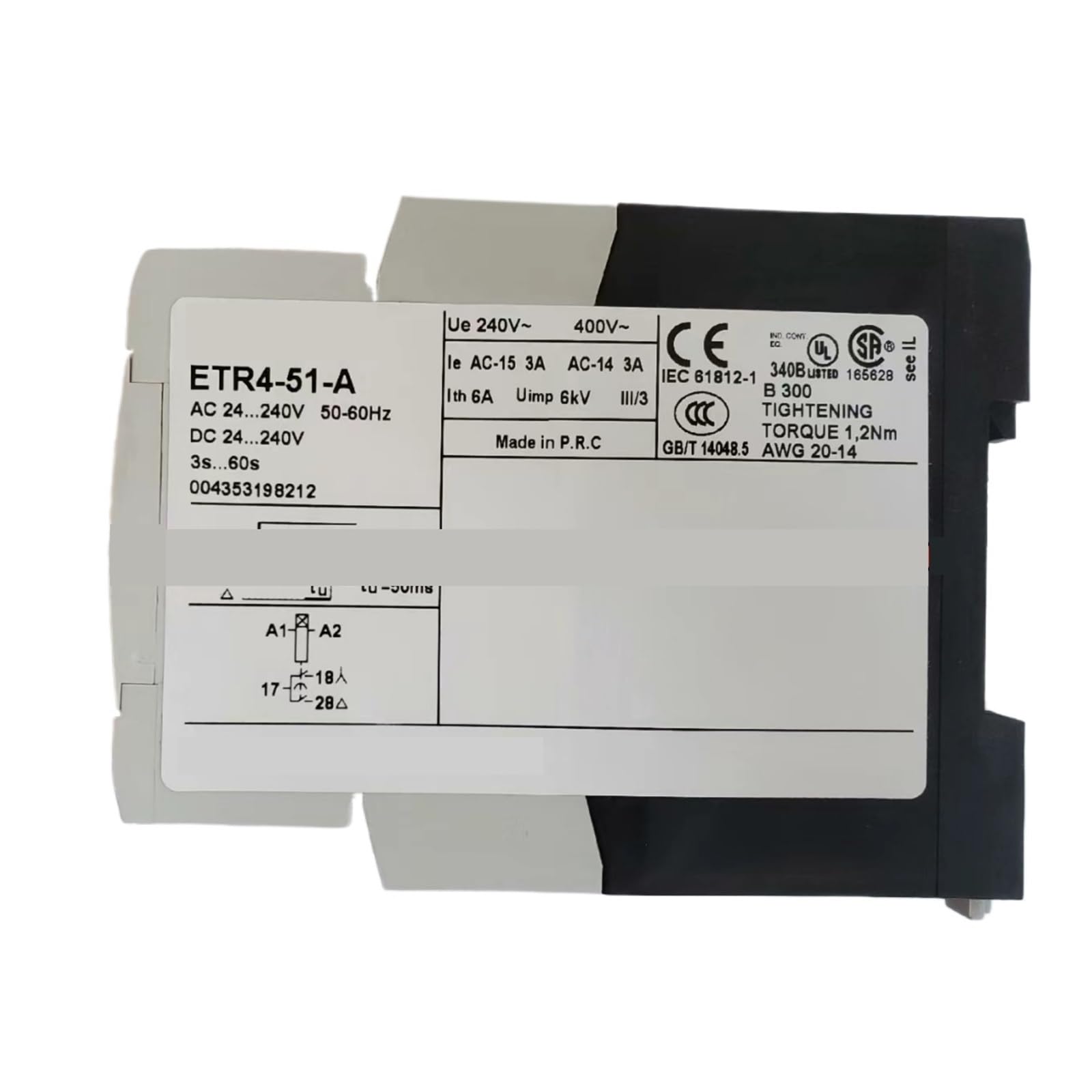 CLEUFWKO ETR4-51-A Relay delay switch