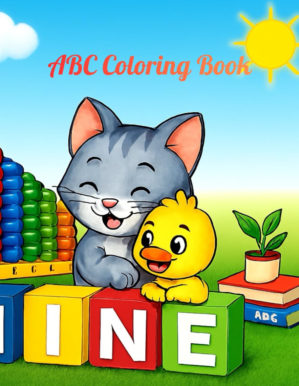 ABC Coloring Book: Learning and imagination for young children aged 1–10. Little ones will enjoy coloring simple.