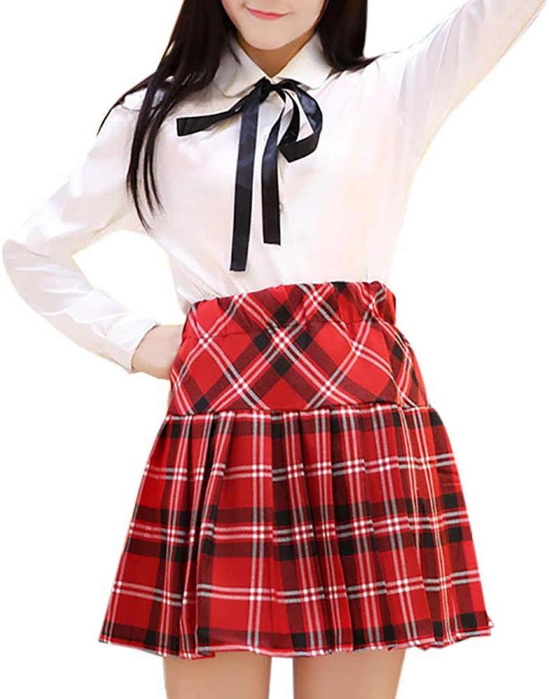 Amazon.co.jp: [HONGFU] 学生服 スクールスカート チェック柄 女子高校