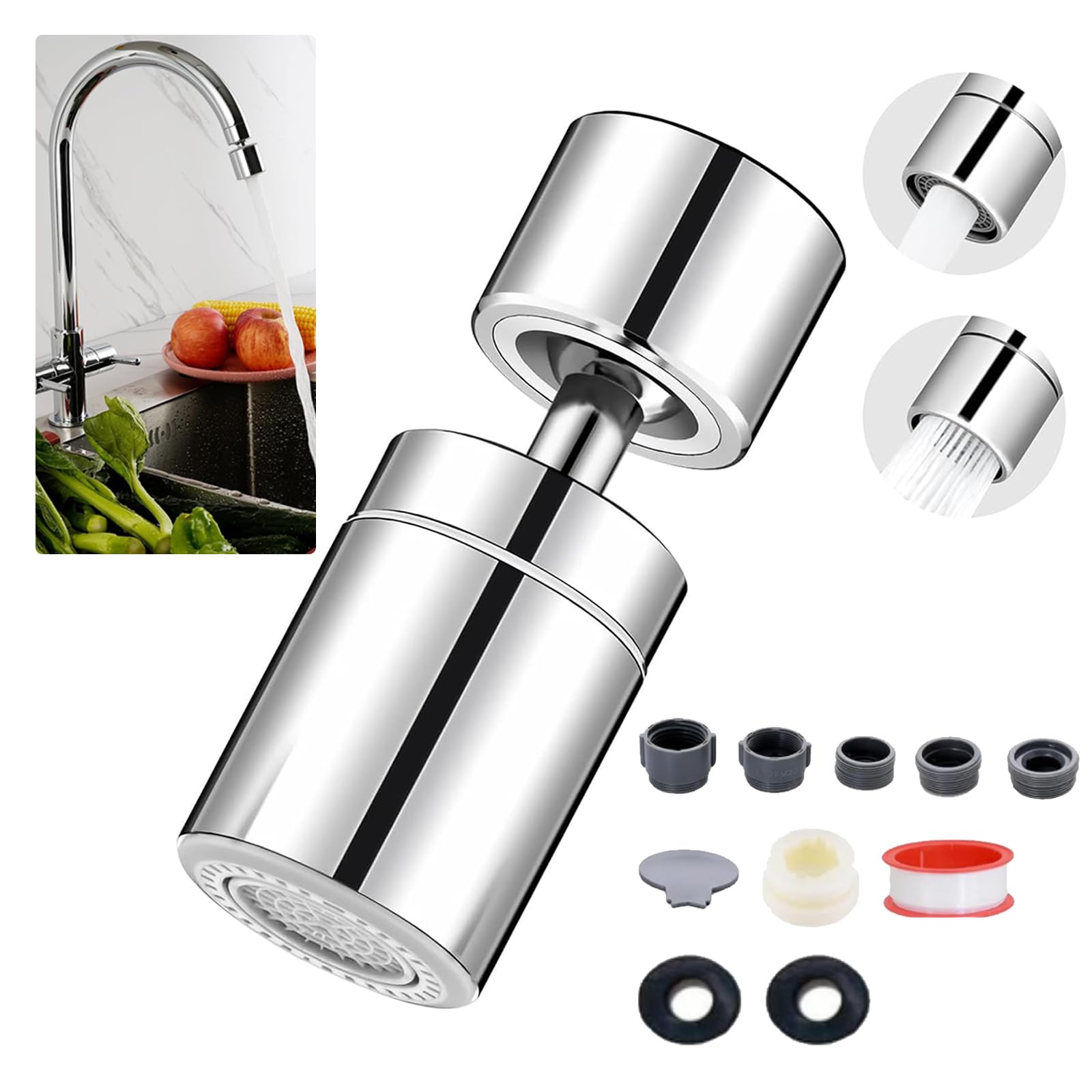 Cocolat 蛇口シャワーヘッド 節水 泡沫器 キッチン用【2026業界新開発…