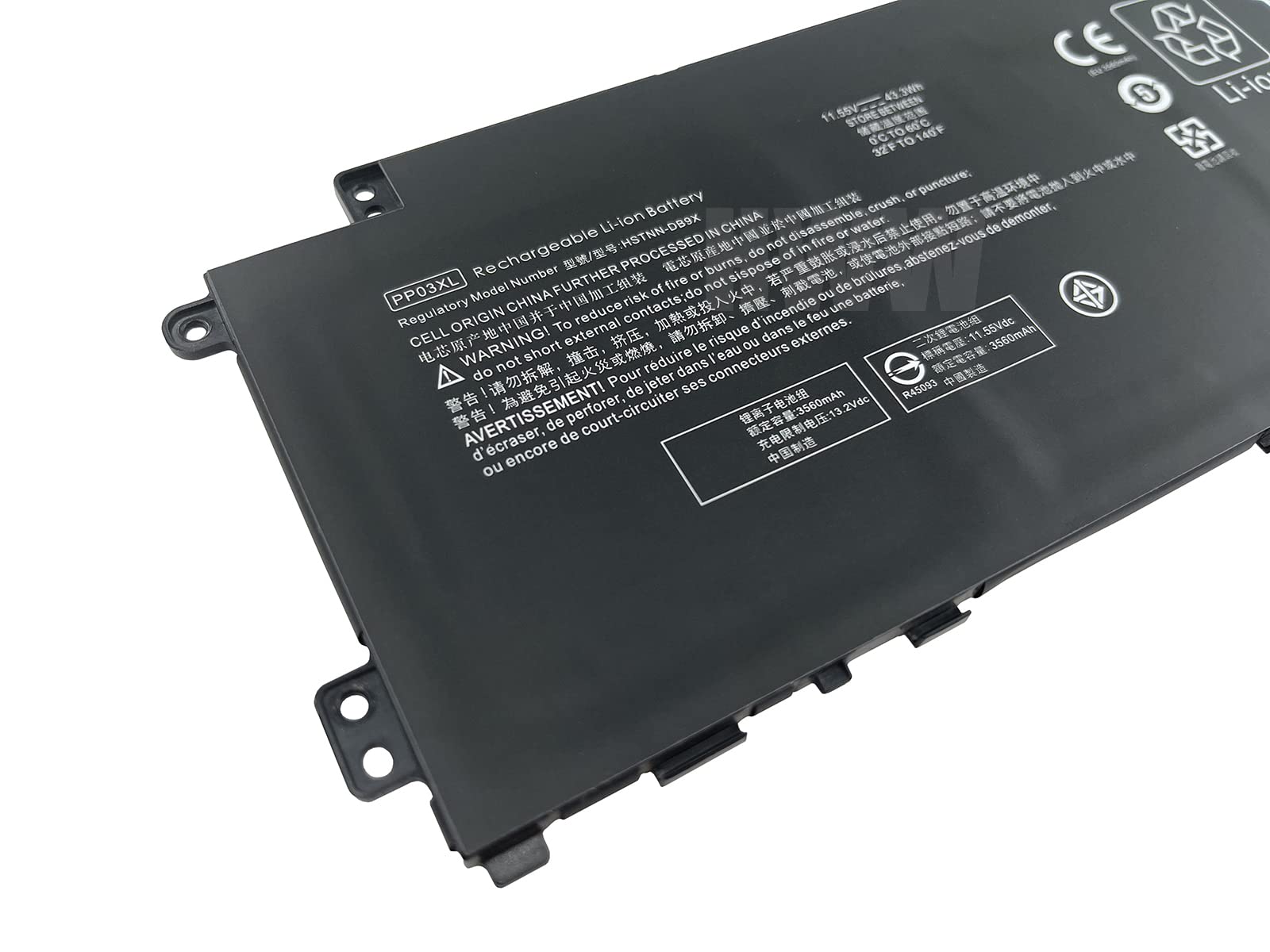 希少HP#31802 Amazon.com: HWW New 11.55V 43.3Wh 3560mAh PP03XL Battery
