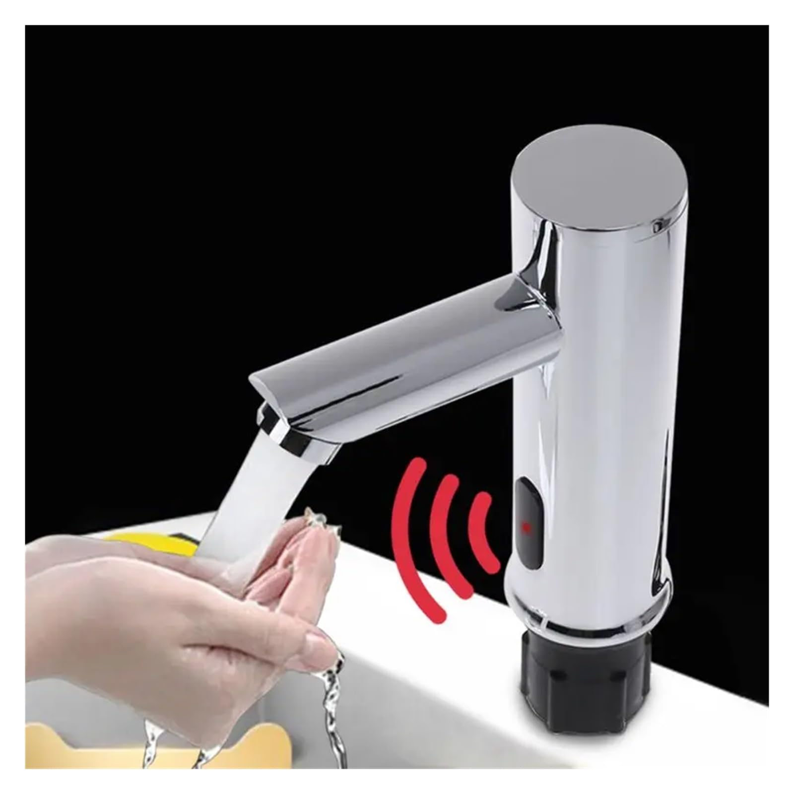 Grifo de cocina, grifo de lavabo automático con sensor infrarrojo para baño, grifo de agua sin contacto para lavabo, montado en encimera para fregadero de cocina, bar, casa de campo, lavandería, agua