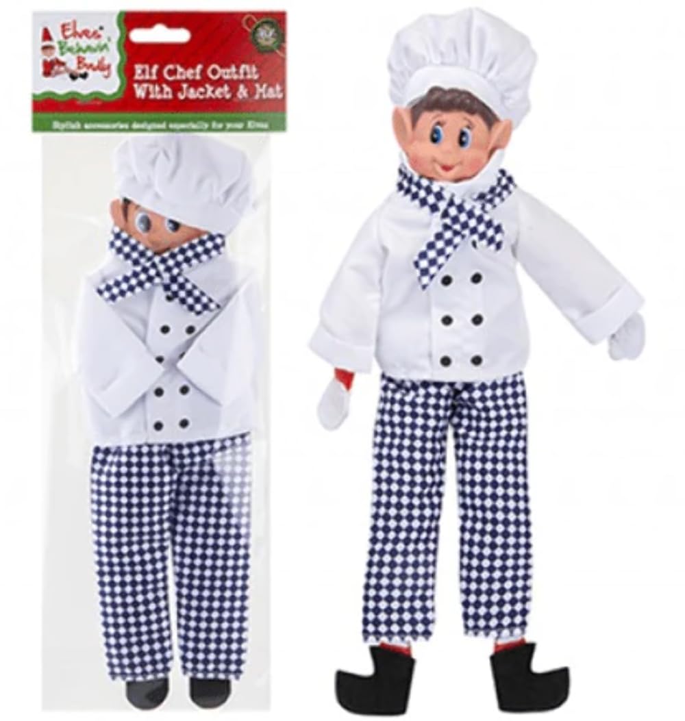 Elves Behavin' Badly Novelty Chef Costume - For 12 Inch - Funny Elf Outfits