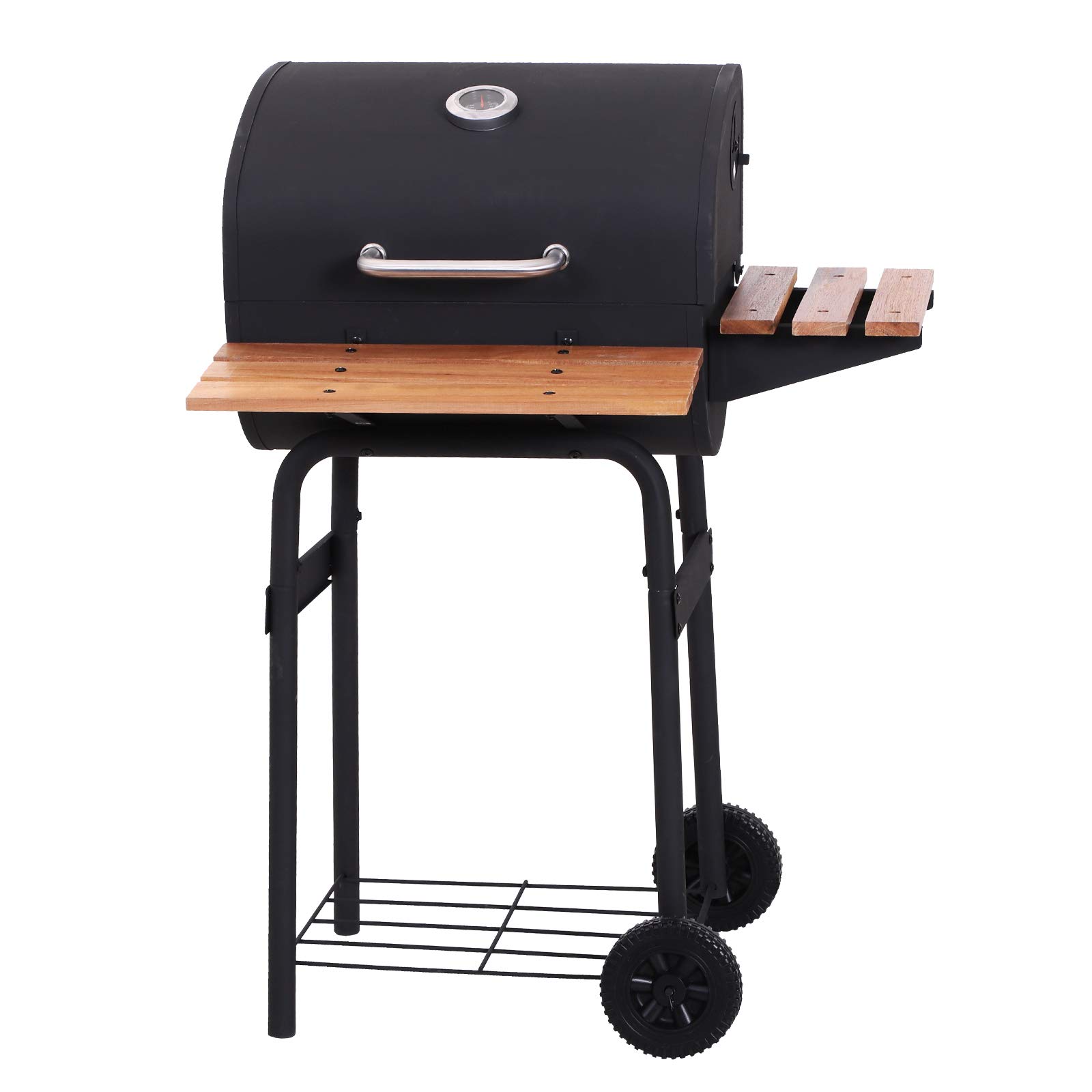 Outsunny Portable Charcoal BBQ Grill Trolley Steel Backyard Barbecue