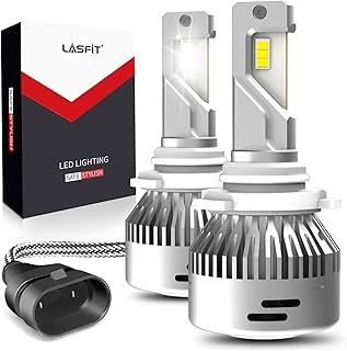 LASFIT 9005 HB3 LED Bulbs 60W 6000LM Super Bright, 2023 Upgrade 9005 LED Conversion Kits, 6000K Cool White 360 Adjustable Beam, 30000+ Hour Lifespan, IP67, Plug and Play (2 Bulbs)
