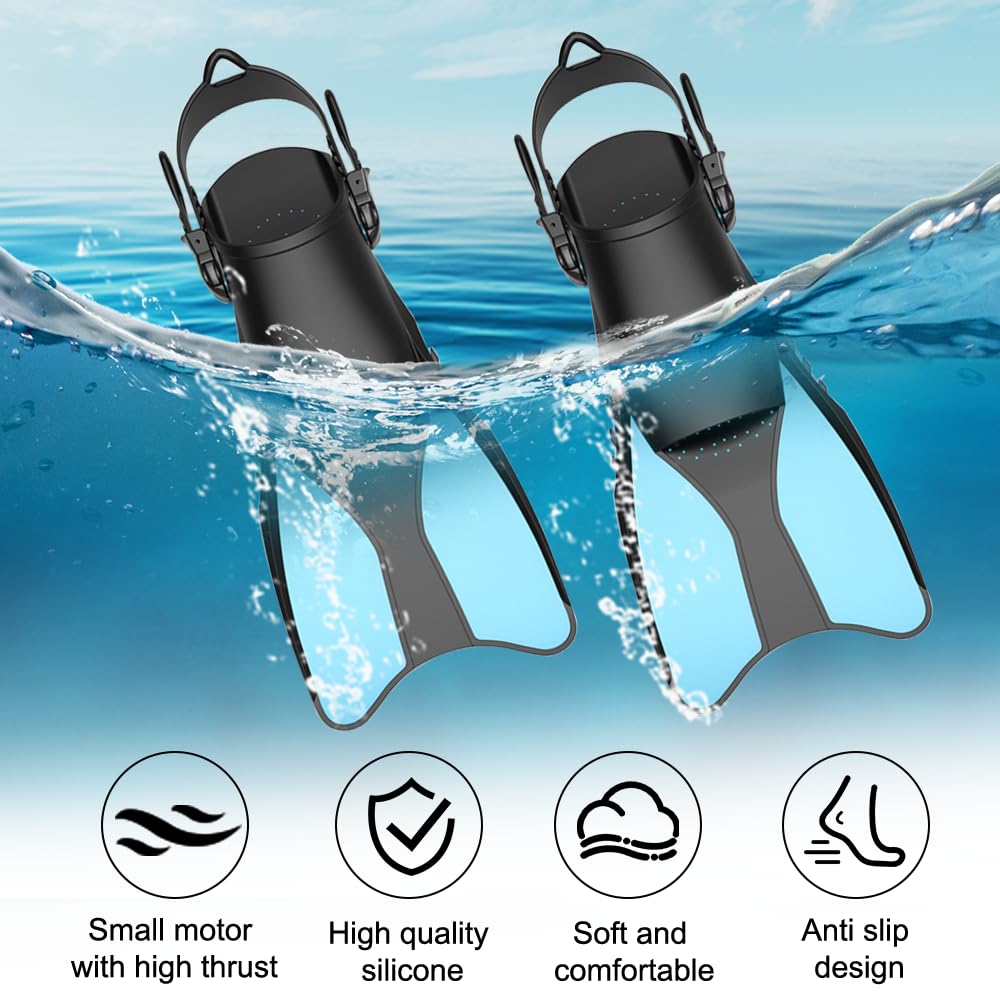 Pinne Da Snorkeling Regolabili - Taglia 38-42 - Azzurro - Per Uomini E Donne - Foto 5