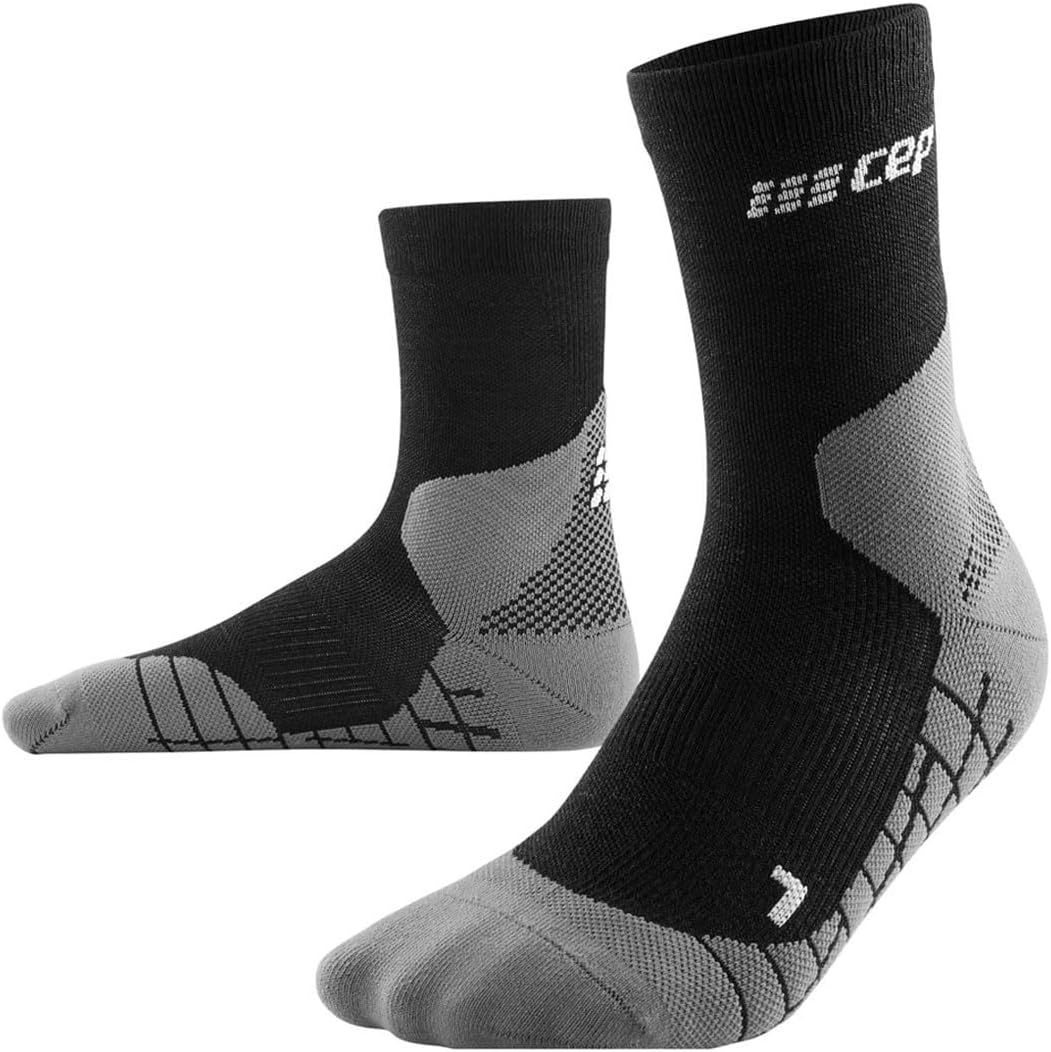 CEP Mens Hiking Socks, Light Merino Wool, Mid-Cut Trinidad and