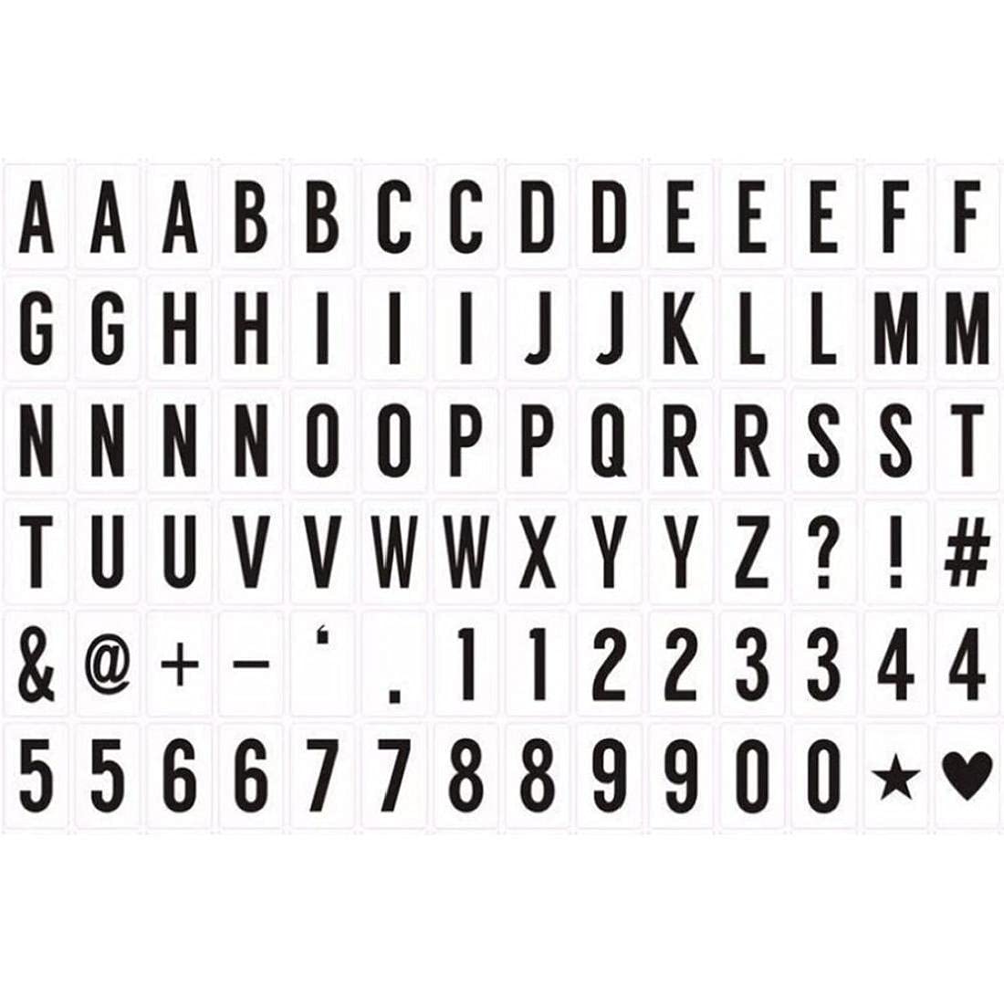 Buy TOSSPER Letters for Light Up Box Sign Black Color Letters Numbers