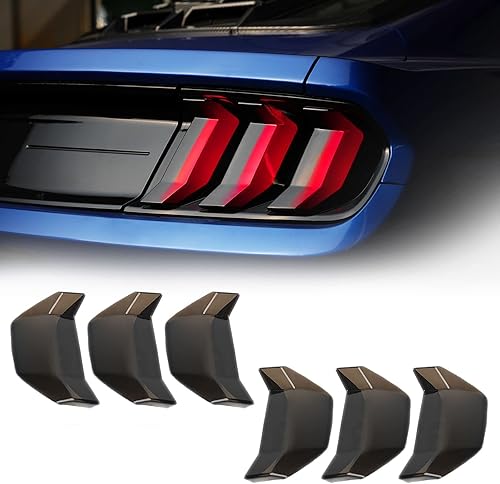 LitMiRaCle Smoke Black Taillight Protector Cover Compatible Ford Mustang, PC Resin Tail Shades, Taillight Decorative Shade Accessories Compatible disponible en Yaxa Peru