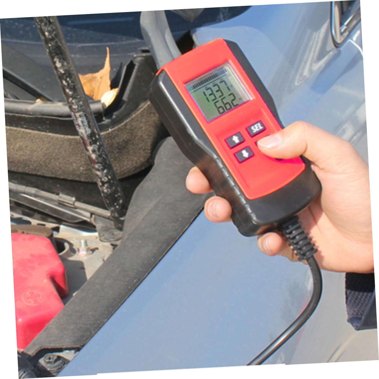Tester per Batteria Auto Analizzatore Digitale 12V Display LCD per Verifica stato Salute Durata Capacità e Resistenza della Batteria per Veicoli Automobilistici