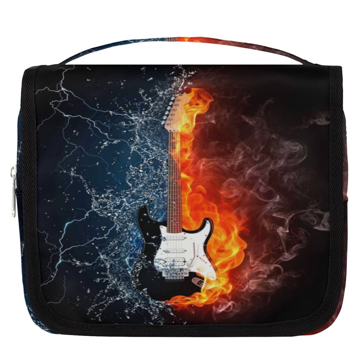 Gitara podróżna kosmetyczka gitara elektryczna torba do mycia sakiewka uniseks wiszące przybory toaletowe kosmetyczny organizer do makijażu, wielobarwny, Jeden rozmiar