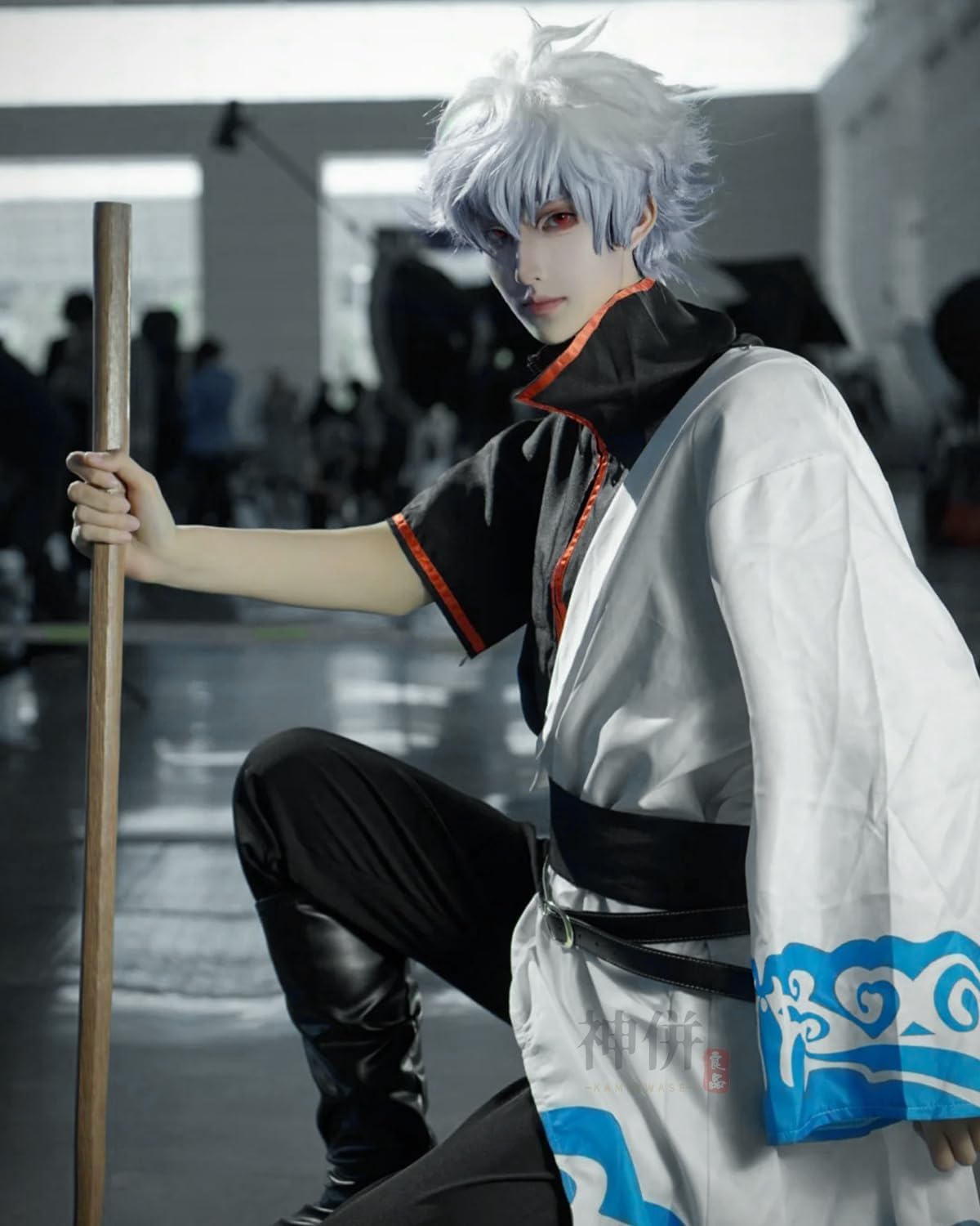 Zipucos] 銀魂 コスプレ ウィッグ付き 神威 坂田銀時 コスプレ衣装 夜