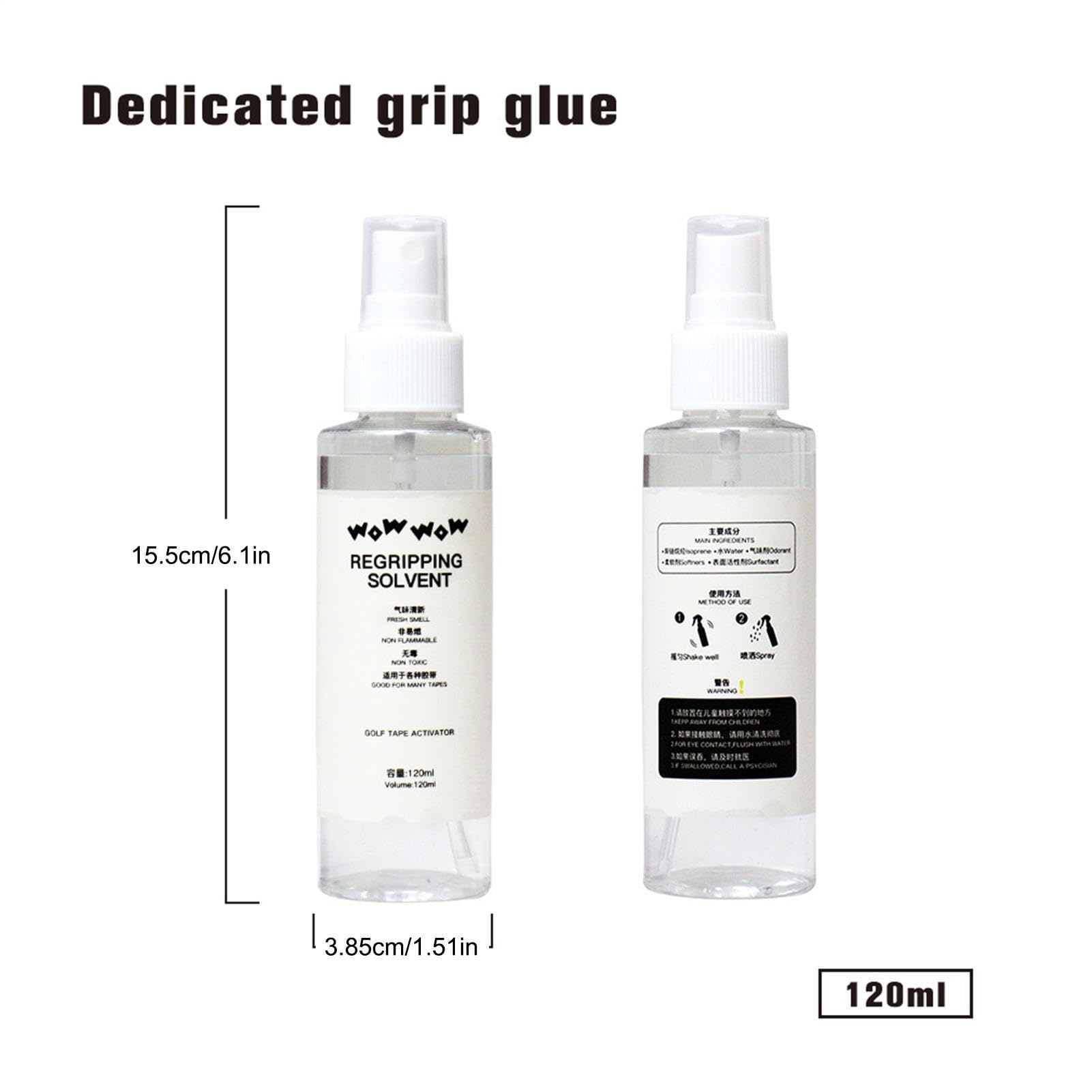 Golf Grip Solvent, 120 ml Golf Club Regripping Solvent Solution, Professional Repair Solution for Easy Repping and Grip Repair