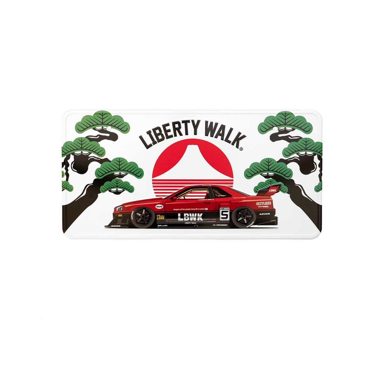リバティーウォークサイン Amazon.com: Liberty Walk LBWK Skyline GT-R R34 Decorative Metal