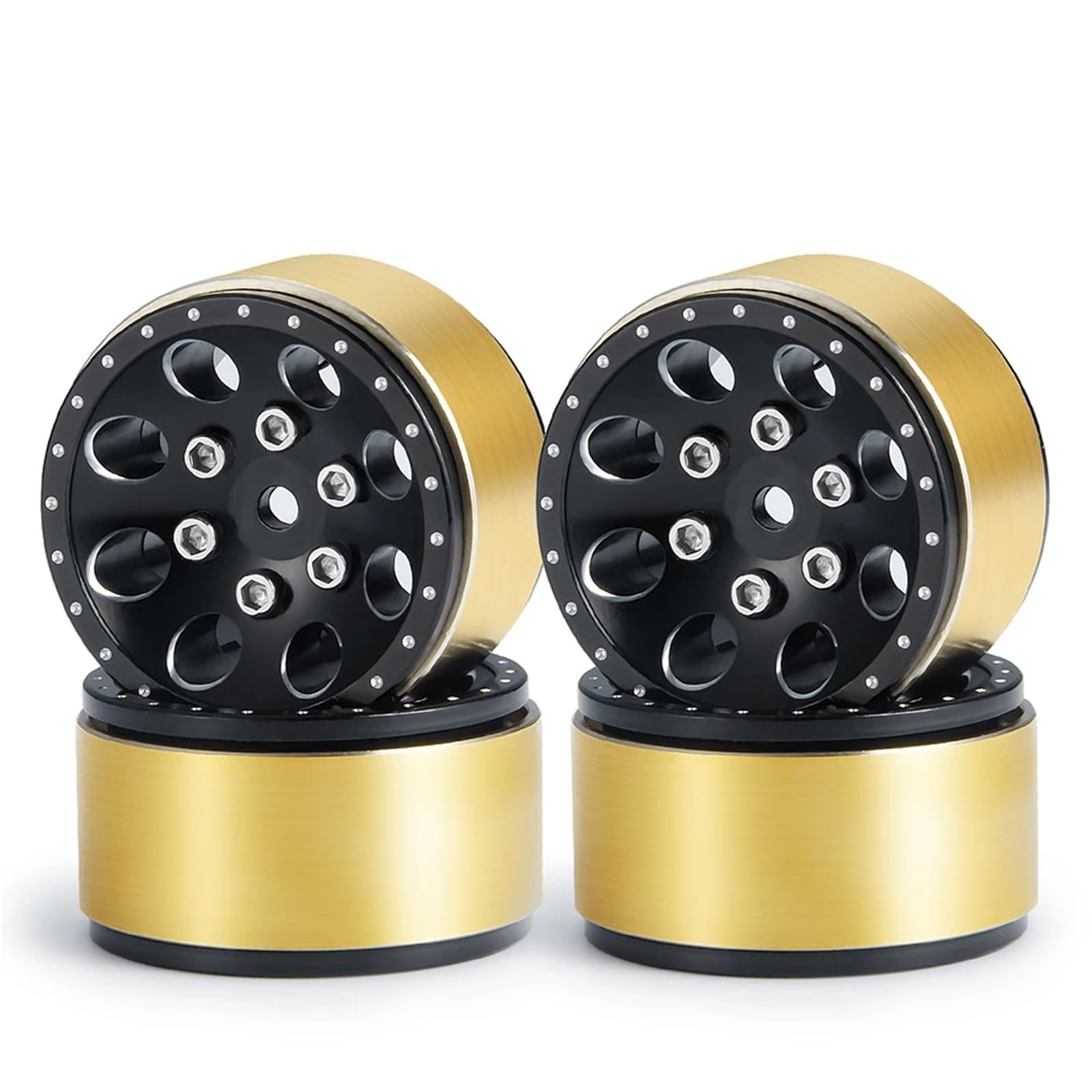 Per Axial Per SCX24 1/24 4 Pezzi 13 G/pz Ottone Interno Beadlock Ruota Anelli Serraggio RC Crawler Modello Auto 1.0 Pollici Cerchi Parti Rc Decora Accessori