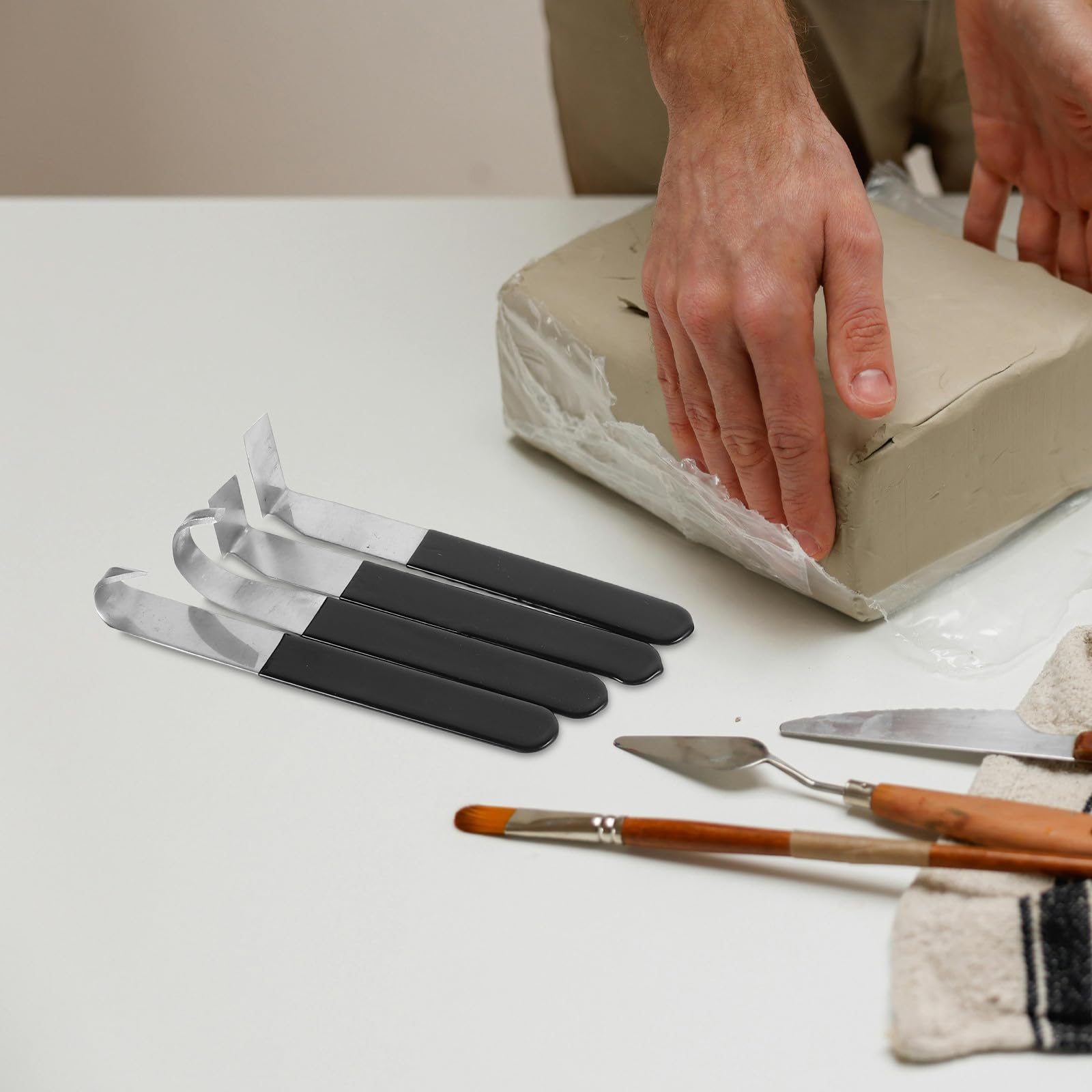 POPETPOP Modellierwerkzeug für Kreative Projekte und Vielseitiger Anwendung 8 Stück Edelstahl mit Präzisem Design für Töpfern und Keramikgravur und Töpferbedarf