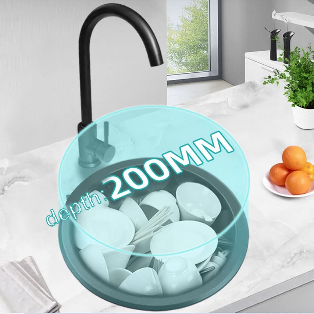 Zwarte opbouw spoelbak 58x53cm met kraangatbank met rvs plug 1208956732