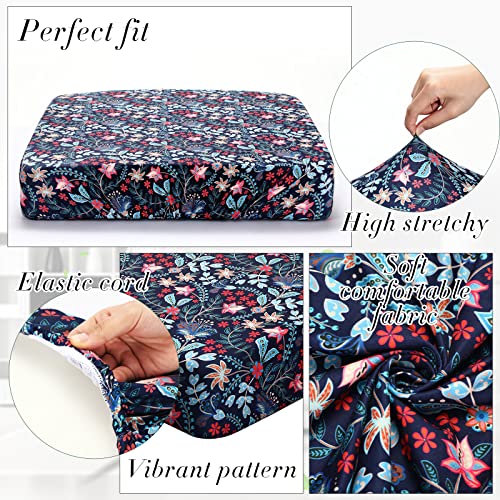image for Newwiee 8Pcs Patio Cushion Covers Stretch Outdoor Cushion Cover Replac