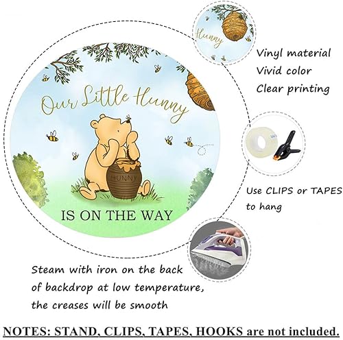 Miniatura 5 de Fondo clásico para baby shower de bebé para niños, abejas de dibujos animados azules, decoración de fondo para fotos de cumpleaños, baby shower,