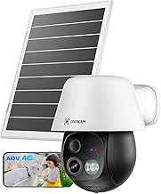 COCOCAM 24/7 Recording AOV 4G Solar Outdoor Surveillance Camera with SIM, 30m Night Vision, 10000mAh Battery, 8W Solar Panel, Auto Tracking & AI Detection, 2K PTZ, eSIM Card Included (No WiFi)