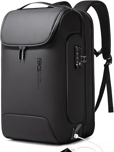 Miniatura 1 de BANGE Mochila antirrobo con puerto de carga USB, mochila de negocios ligera para hombres y mujeres..