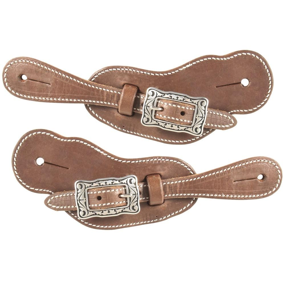 Billy Royal Oiled Herman Oak Leather Spur Straps - Ladies | Looks Great on Horse Riding Boots | USA Made by Amish Craftsman | Adjusts from 8