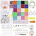 Getervb 7527Pcs 3mm Perlas de Vidrio Colores Cuentas Abalorios Letras Cuenta Semillas con Anillos de Salto Hilo Abalorios Elastico Encanto para Collares Pulseras Fabricación de Joyas Bricolaje