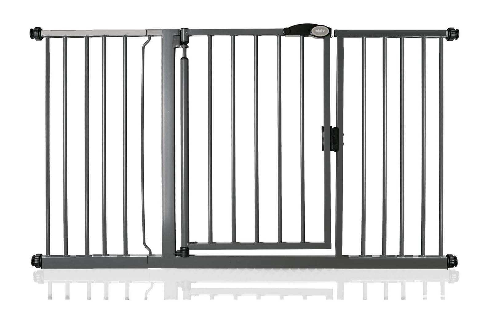 Safetots Puerta de Seguridad Autoajustable con Cierre Automático, Estrecha, 68,5cm - 75cm, Negra Mate, Puerta de bebé con cierre automático, Barrera de seguridad para niños pequeños — view 28