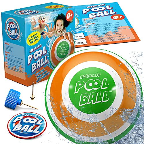 The Ultimate Pool Ball - Fill It with Water to Play Underwater Games - Best Outdoor Toys for Kids Ages 8-12 - Fun Easter Basket Stuffers for Boys & Ideas for 6, 7, 9, 10 & 11 Year Old Girls & Teens