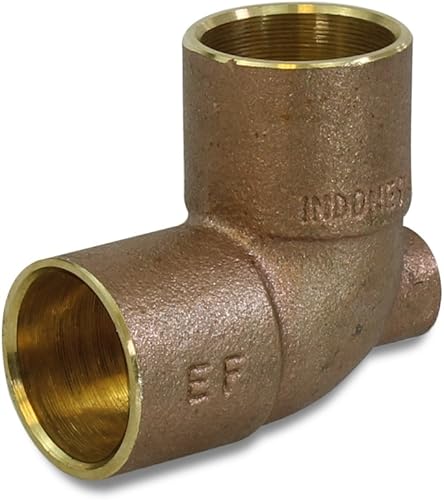 Miniatura 2 de Everflow Supplies CFCT3418 - Placa base de latón fundido con copa de soldadura a rosca hembra y rama de copa de soldadura, 34 pulgadas x 18 pulgadas