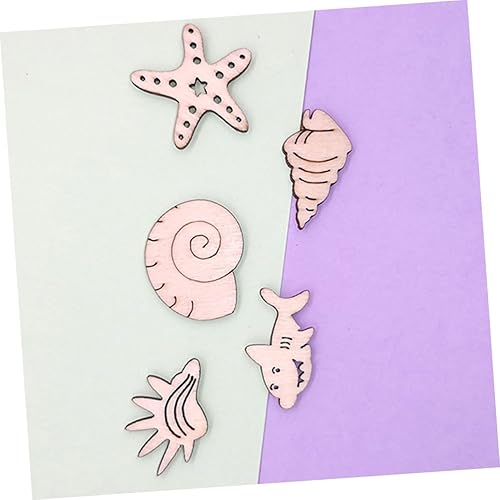 Miniatura 7 de EXCEART 50 piezas de decoración de Navidad de Navidad, adornos de madera, adornos de madera sin terminar, decoración de madera colgante de madera,