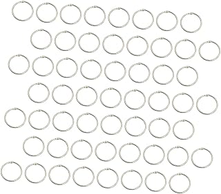 Tofficu 100 peças de anel de fichário anel de livro pentes anéis de caderno anéis de caderno anel de fichário de aço banhado chaveiro para chaves anéis de pressão de folhas soltas caderno metal clipe anel de livro único anel articulado