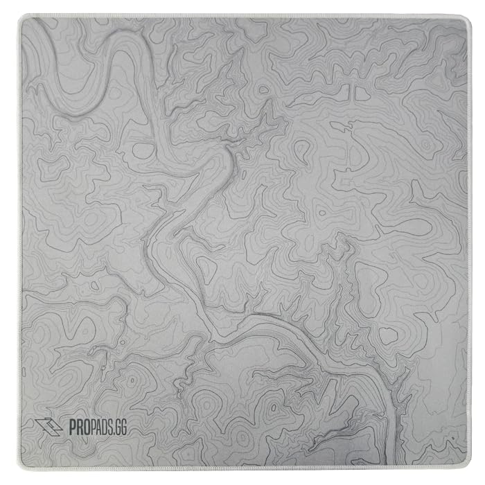 propads PRO Control Mousepad 500x500mm - Für echte Esportler - Schnelles und raues Gaming-Mauspad, Rutschfestes Gummi - Schwarz (Typo)