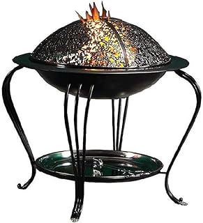 YAMMY Braciere da Esterno in ghisa Braciere da Giardino Firepit da Giardino Cesto da Esterno Moderno ed Elegante Braciere da Giardino per Esterni Riscaldatore a carbonella B (Barbecue)