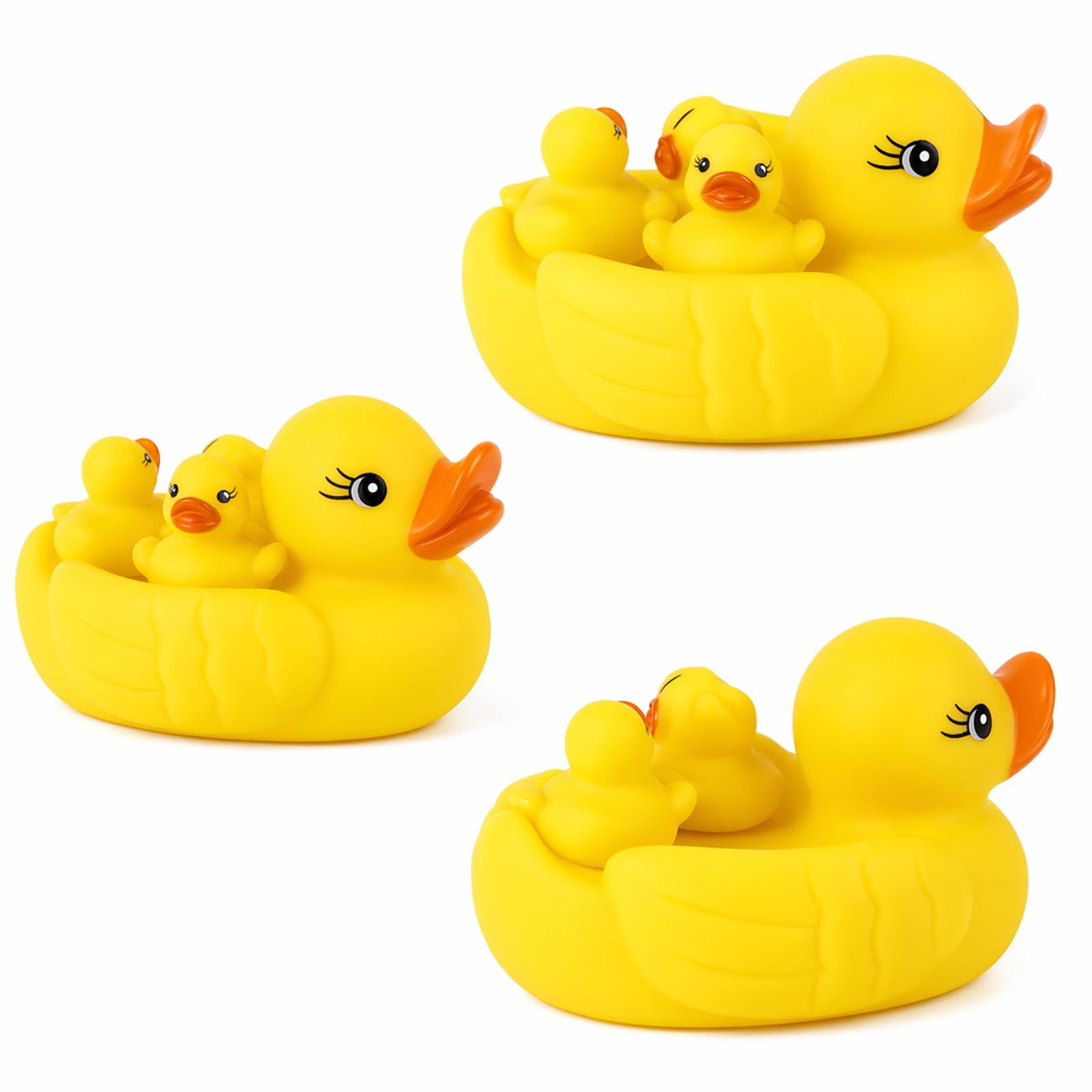 12 Piece Rubber Duck Toy Set with Large and Small Ducks for Bathtub and Pool Activities,Rubber Ducks Multipack, Bath Ducks for Sensory Play and Water Confidence,