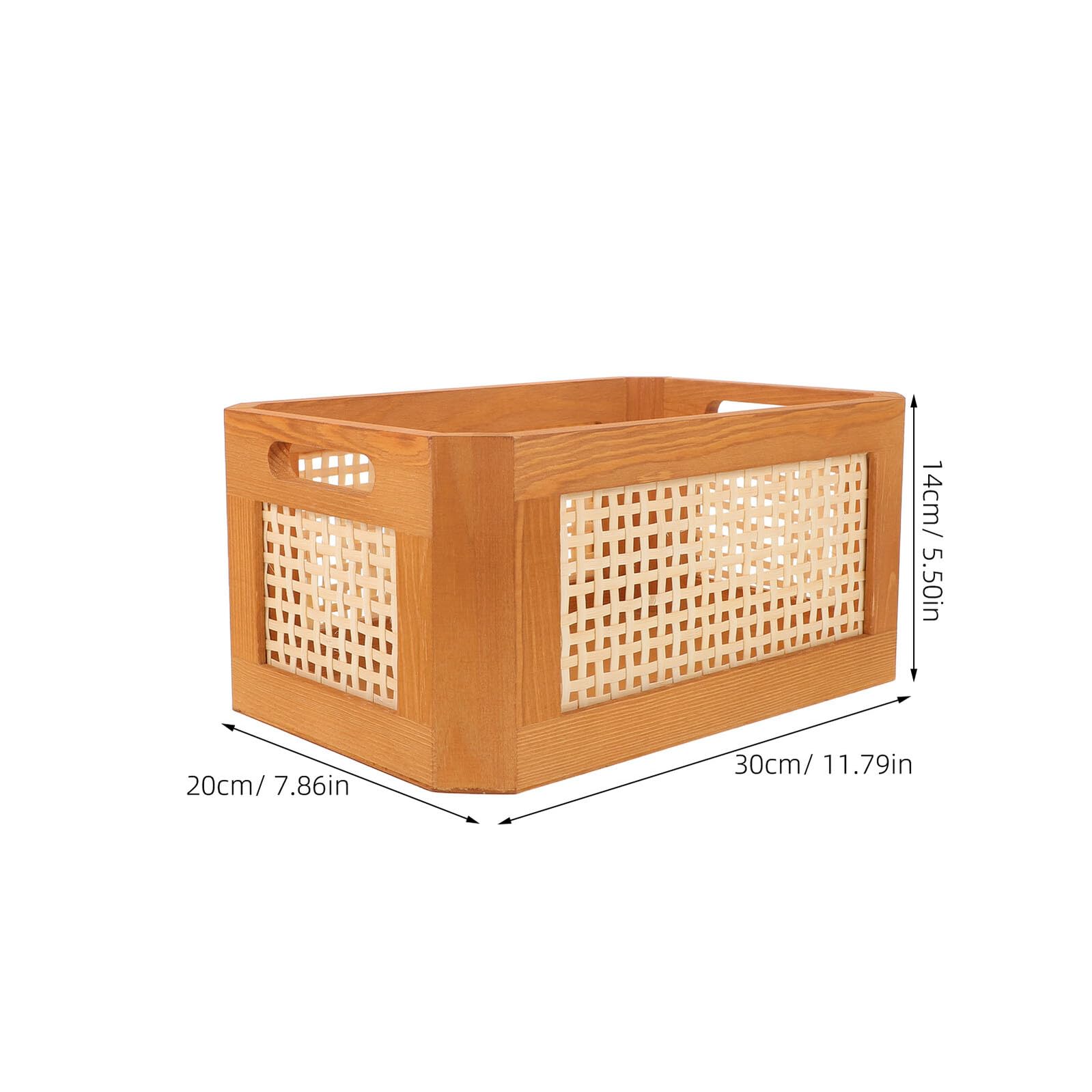 Rattankorb, Rechteckig, Klein, mit Griff, 30x20x14 Cm
