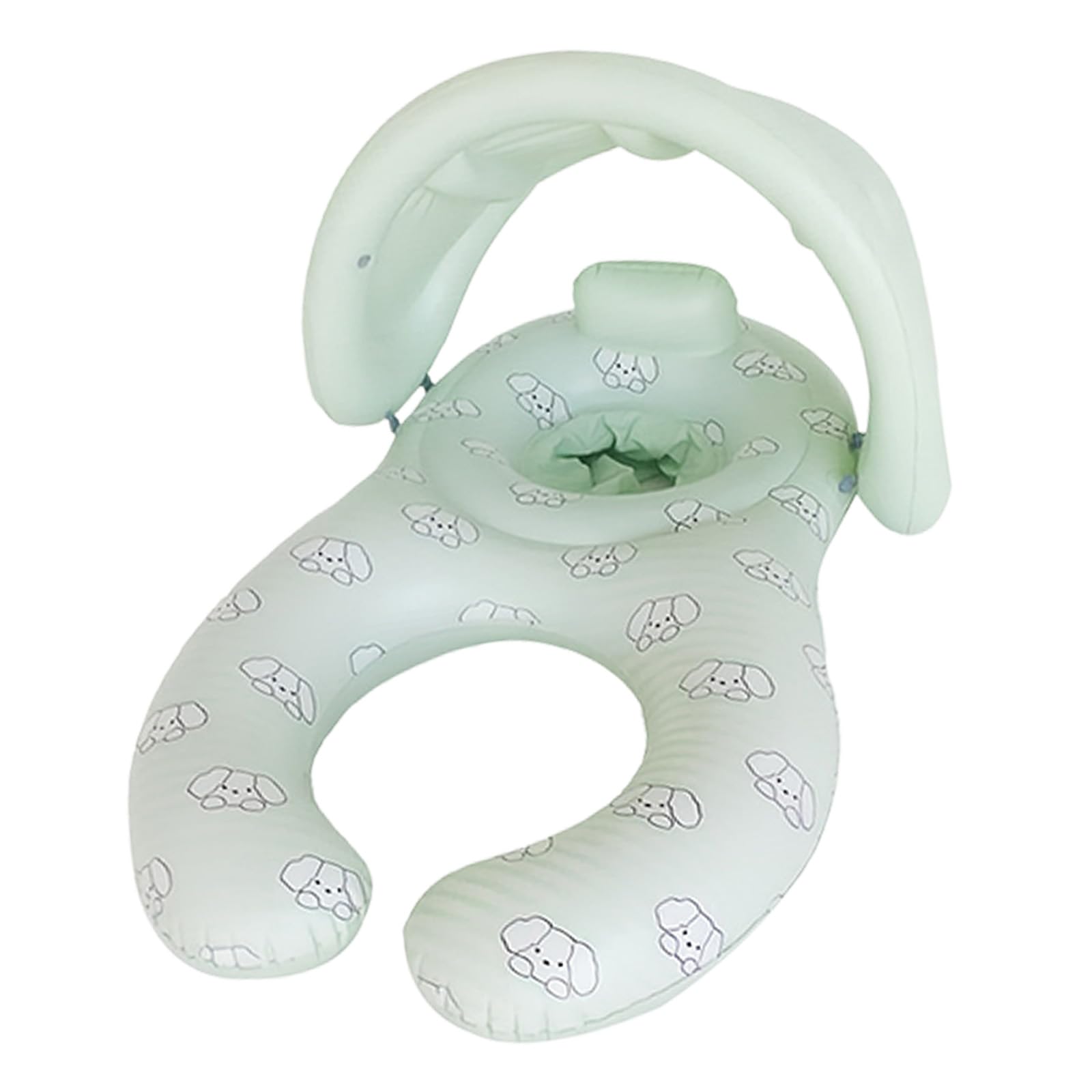 Bouées de Natation interactives Parent-Enfant avec Impression de Chien Amusante, Jouet Flottant Gonflable Portable de 115 cm pour piscines et Vacances