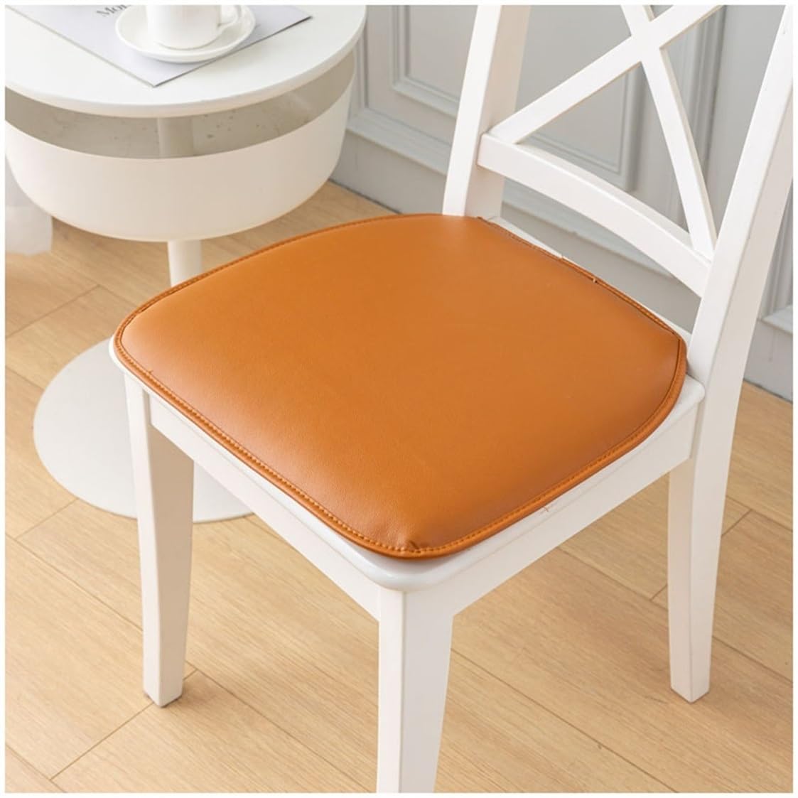 Almohadillas de asiento antideslizantes de piel sintética para sillas comedor 43x40