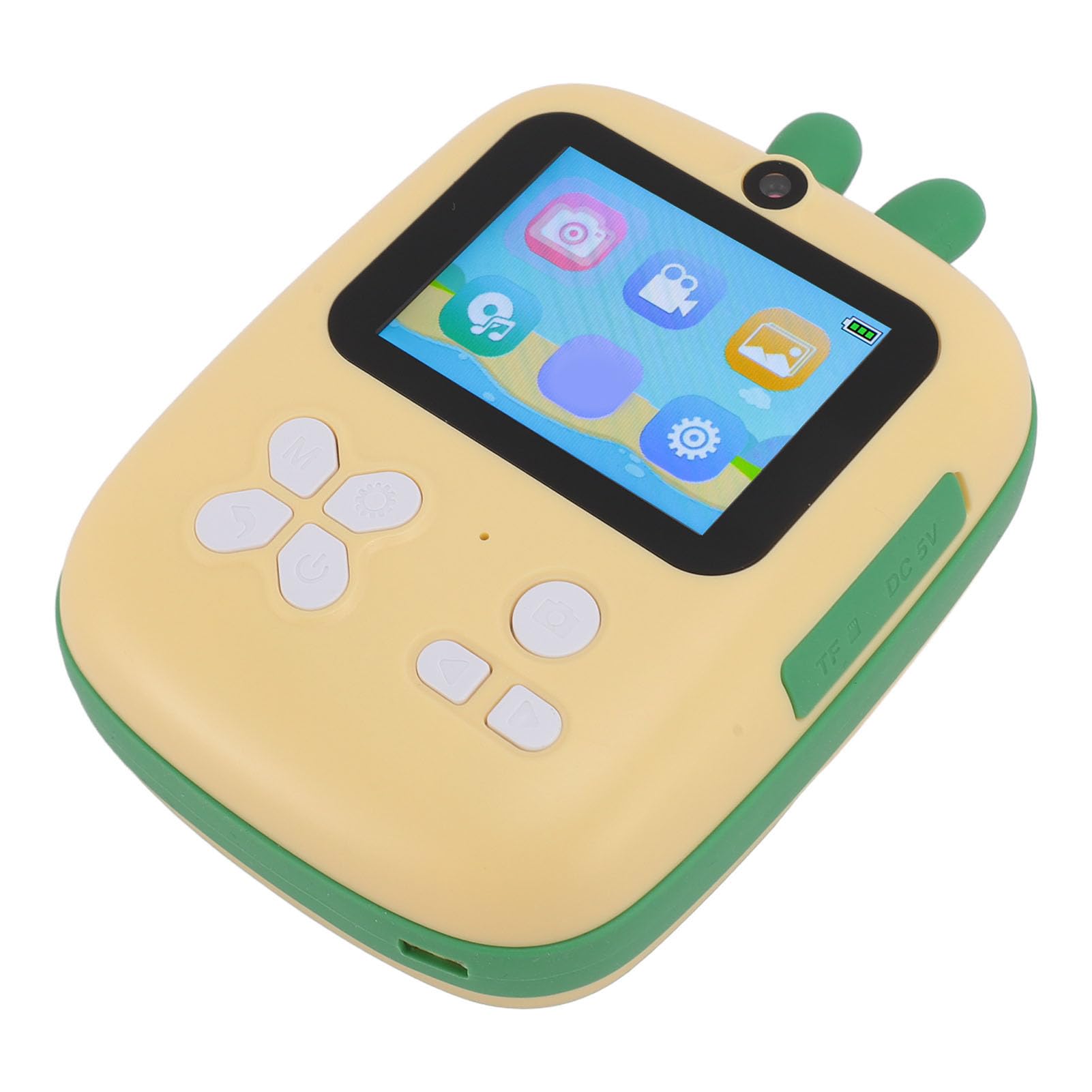 CHICIRIS Simpatica Fotocamera con Stampa Video 1080P e Stampa in Scala di Grigi, Perfetta per il Gioco Creativo dei Bambini da 2,4 Pollici (YELLOW)