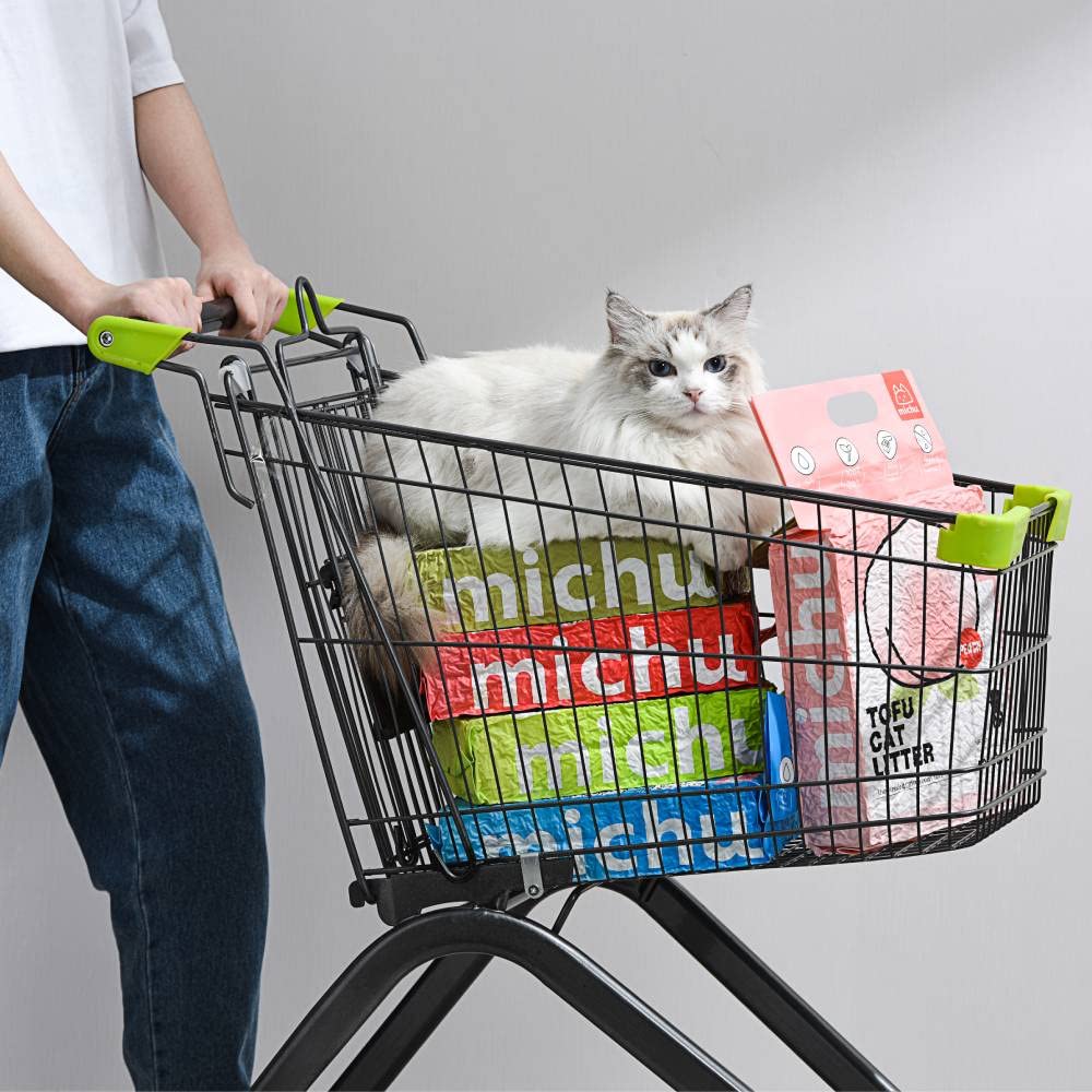 Michu Arena para gatos de tofu, la mejor arena para gatos, arena natural para gatos, tofu para gatos, 5.5 libras/88 onzas, paquete de 3