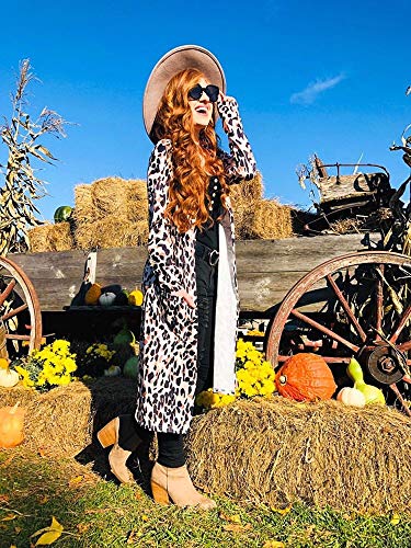 Image of Womens Leopard Print Cardigan Lightweight Long Sleeve Open Front Fall Cardigans S-XXL