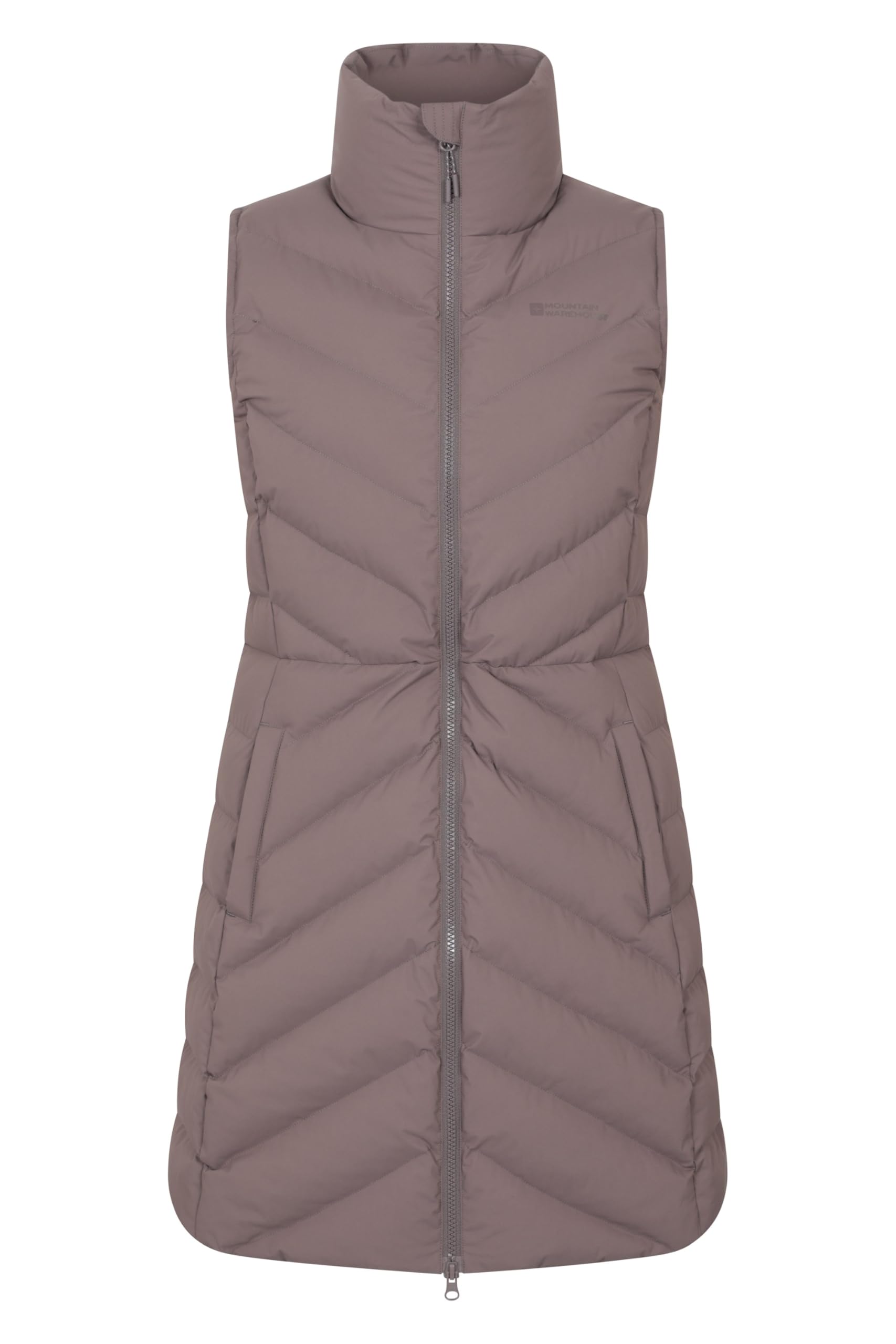 Mountain Warehouse Women's Taupe Anmore Padded Gilet - Water-Resistant Sleeveless Jacket With Padded Insulation - Spring Summer, Camping, Outdoors, Travelling & Hiking 16