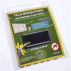 Tela Mosquiteiro Com Velcro Protej Preta