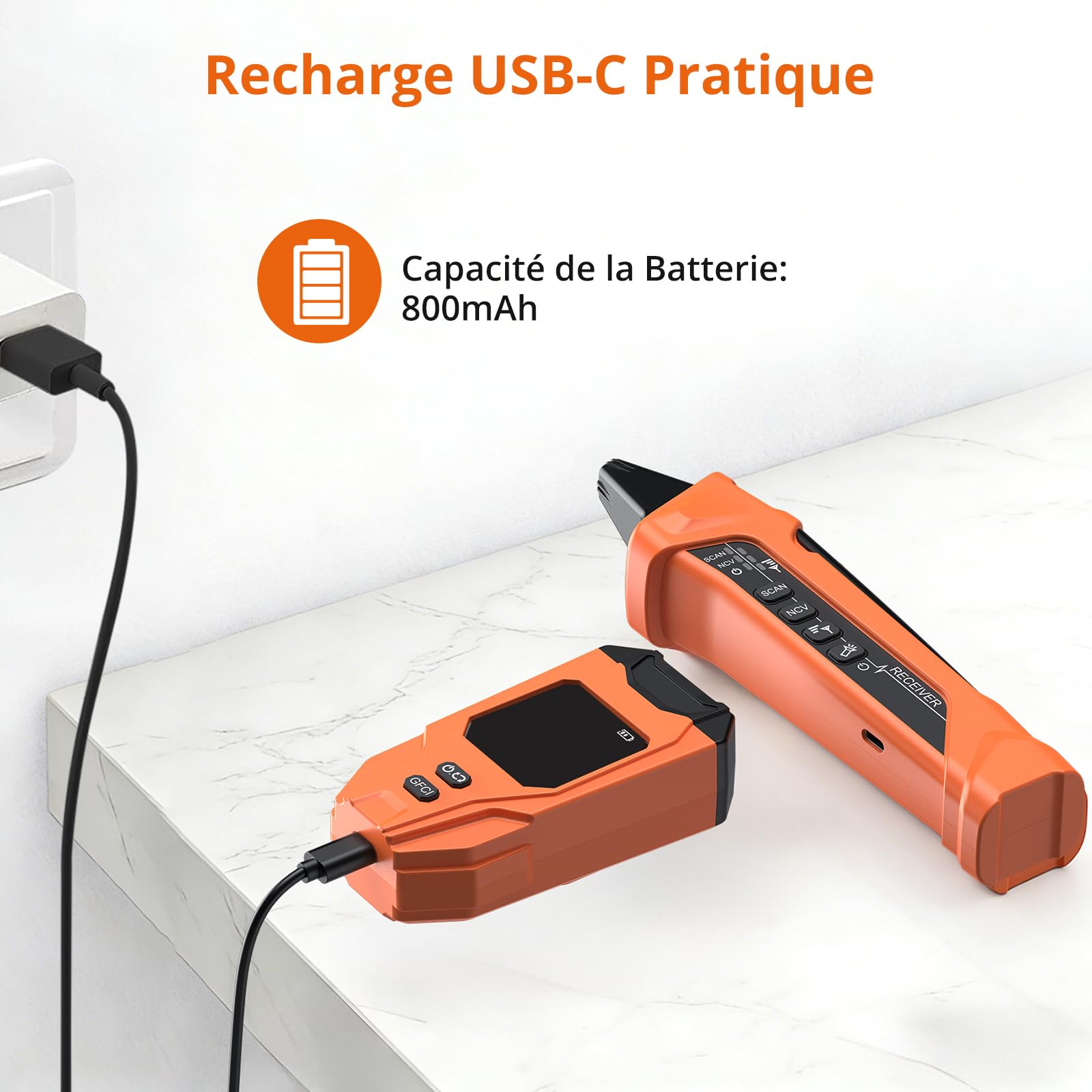 Proster Localisateur de Disjoncteur avec Testeur de Prise RCD - Détecteur de Circuit Electrique avec Écran LCD Couleur, NCV - Emetteur Récepteur pour Recherche de Disjoncteur, Maison, Bureau